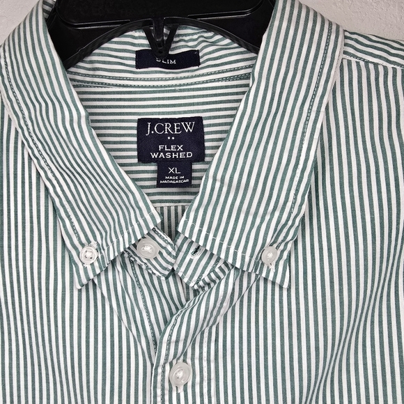 J.Crew Mens Slim Fit Cotton Green Casual Button Down Shirt  Size XL - Picture 5 of 15